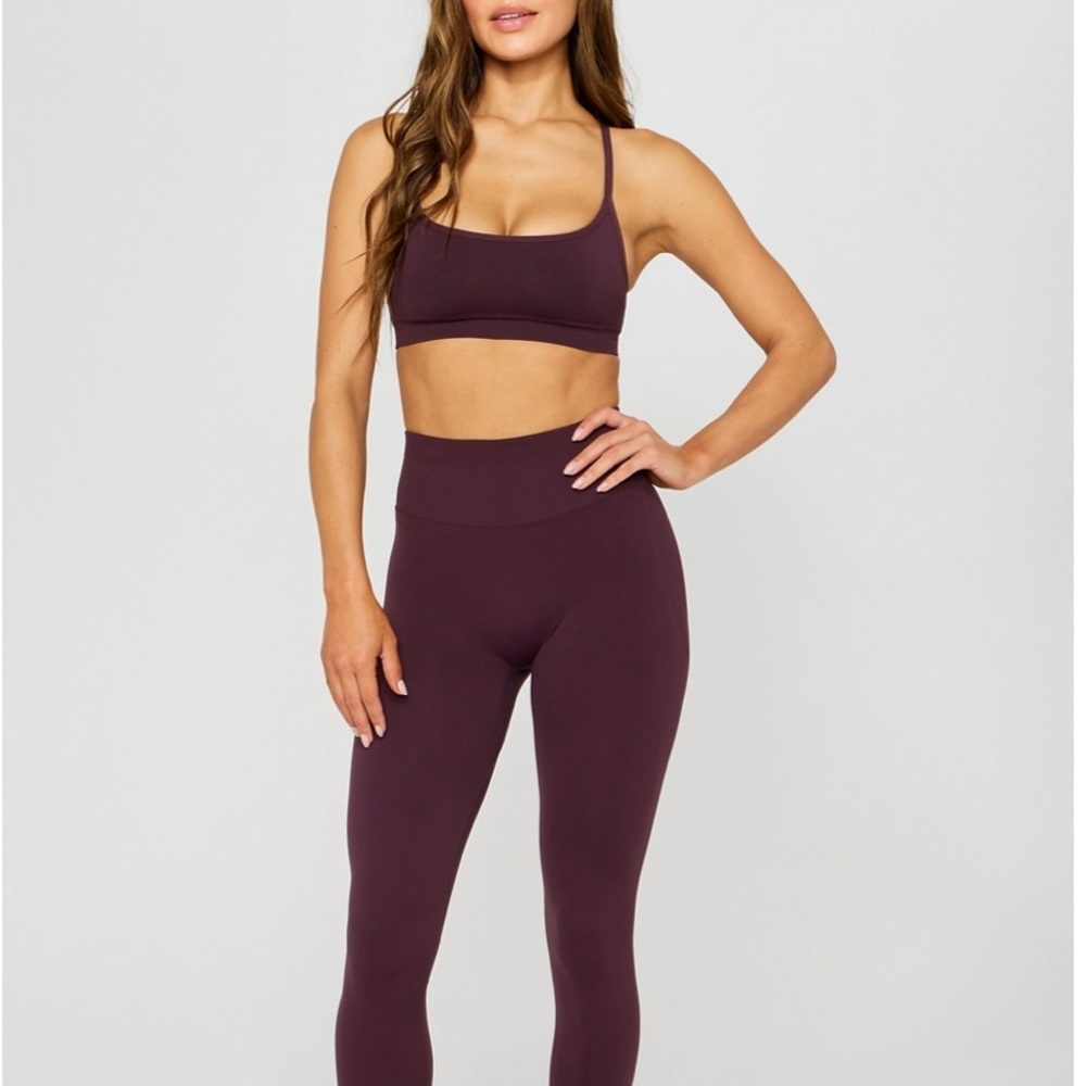 Fabletics Oxblood Sports Bra & Tights